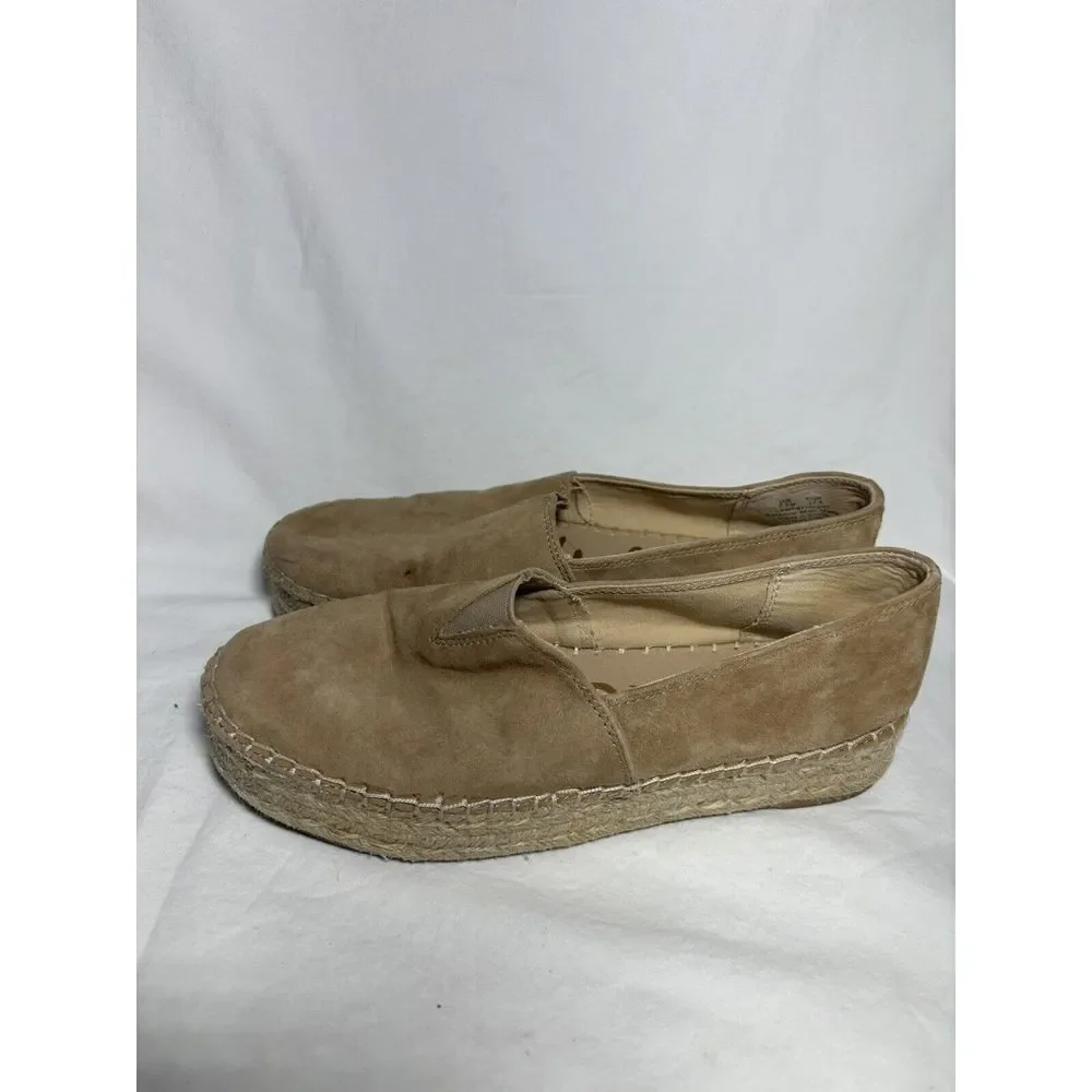 Sam Edelman Charlene‎ Nude Suede Flat Espadrilles 7.5 EUC S5